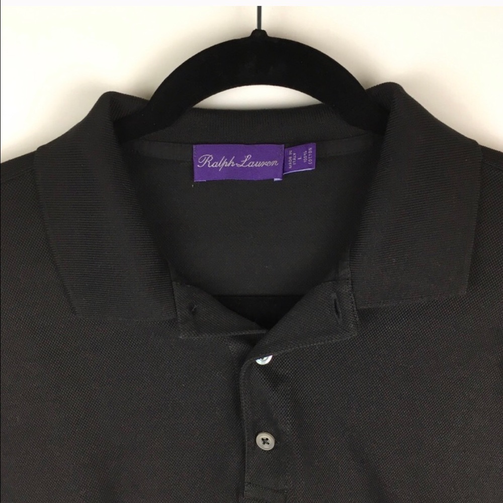 RL Purple Label Black Polo
